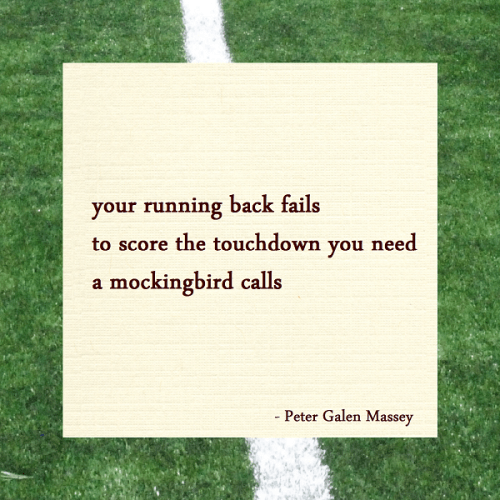 Peter Galen Massey Haiku Running Back Touchdown