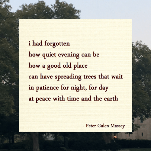 Peter Galen Massey Tanka At Peace With Time